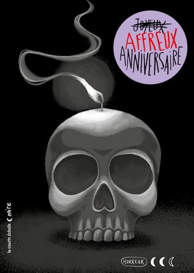 Joyeux [rayé de traits] affreux anniversaire
